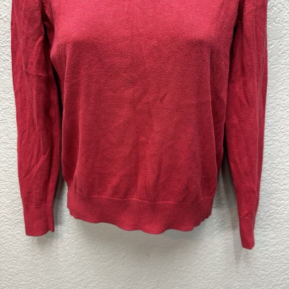 Banana Republic Lofty Crewneck Sweater Womens Petite XS Red Knit Pullover - Picture 3 of 12